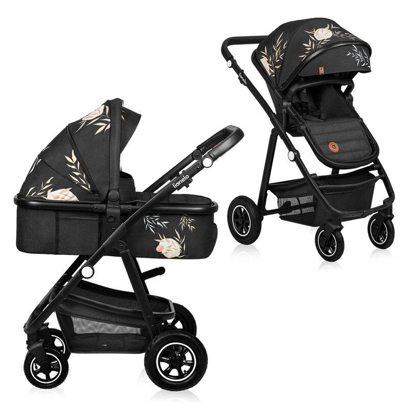 Carucior compact Lovin, 2 in 1, Cadru Aluminiu, cu landou si salteluta, Reversibil, Husa de ploaie, 