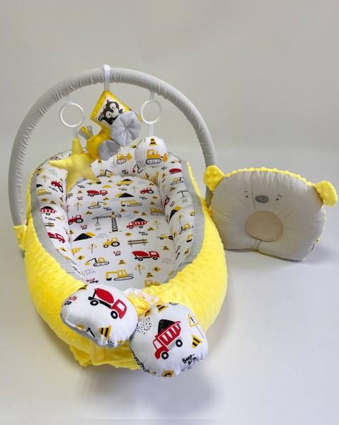 Babynest Plush MyKids 0119 Cars Yellow