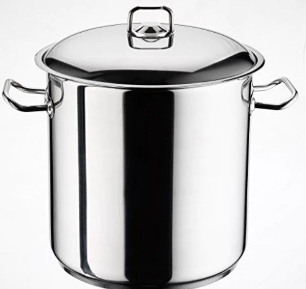 OALA CU CAPAC ARIAN 8 LITRI INOX CU FUND DUBLU, 24 CM