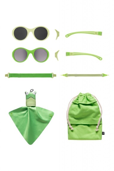 Ochelari de soare pentru copii MOKKI Click & Change, protectie UV, verde, 0-2 ani, set 2 perechi