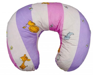 Perna pentru alaptat 2 in 1 Nursing Pillow Zoo, BabyJem (Culoare: Roz)