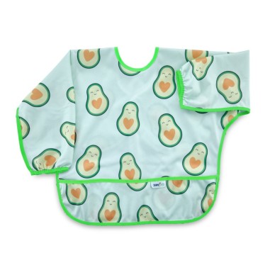 Sort cu maneci pentru activitati BLW, BabyJem, 33x74 cm (Model: Avocado)