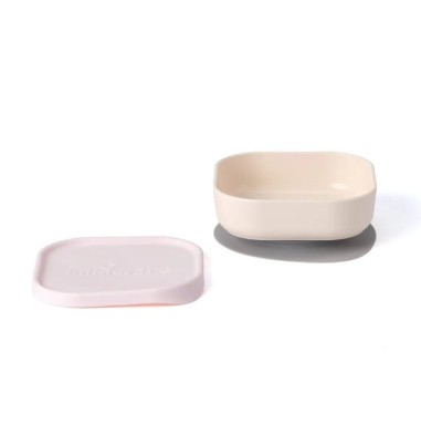 Bol pentru hrana bebelusi Miniware Snack Bowl, 100% din materiale naturale biodegradabile, Vanilla/Cotton Candy