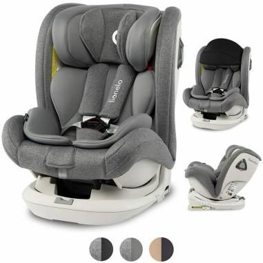 Scaun auto Bastiaan RWF Pozitie somn, Protectie laterala, Rotire 360 grade, 0-36 Kg, Cu Isofix si Centura Gri Lionelo - produs 