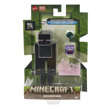 MINECRAFT CRAFT A BLOCK FIGURINA ENDERMAN 8CM