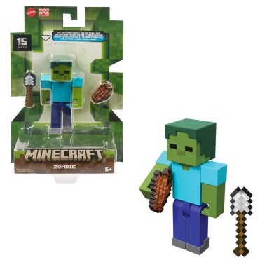 MINECRAFT CRAFT A BLOCK FIGURINA ZOMBIE 8CM