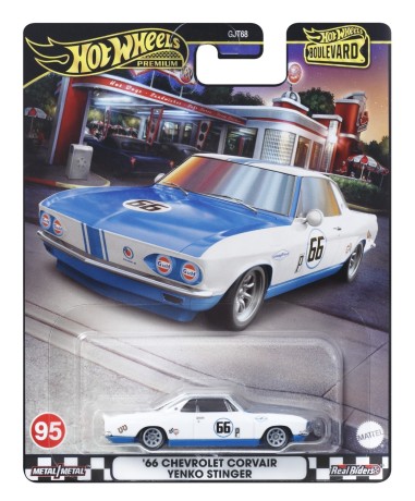 HOT WHEELS PREMIUM BOULEVARD MASINUTA METALICA CHEVROLET CORVAIR YENKO STINGER 66 SCARA 1:64