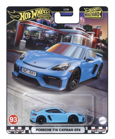 HOT WHEELS PREMIUM BOULEVARD MASINUTA METALICA PORSCHE 718 CAYMAN GT4 SCARA 1:64