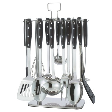 Set ustensile bucatarie din inox, 13 piese - Zokura