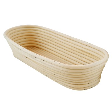 Cos oval pentru dospire aluat, ratan, 35 x 14 cm - Zokura