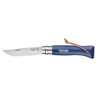 Cutit de buzunar N°08, inox, 8,5cm, "Colorama", Dark Blue - Opinel