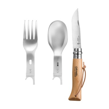 Set 4 piese picnic, inox, "Picnic Plus" - Opinel