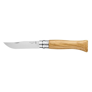 Cutit de buzunar N°09, inox, 9cm, "Tradition Luxe", Oak - Opinel