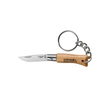 Cutit breloc N°02, inox, 3,5cm, "Tradition Inox", Stainless Steel - Opinel