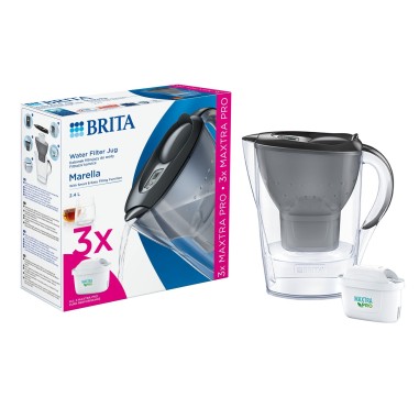 Starter pack BRITA Marella 2,4 L + 3 filtre Maxtra PRO (grey)