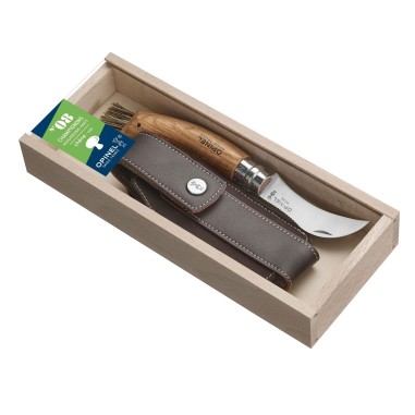 Cutit pentru ciuperci N°08, cu teaca, inox, 8cm, Oak - Opinel