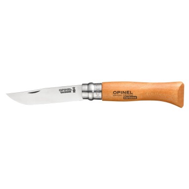 Cutit de buzunar N°08, otel carbon, 8,5cm, "Carbone" - Opinel