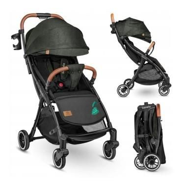 Carucior sport Julie One, De la nastere, Cu accesorii, Cadru Aluminiu, 0-22 kg, Verde Tropical Lionelo - produs de calitate si i