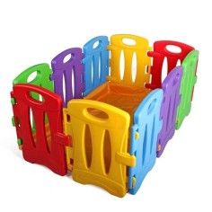 Tarc de joaca pentru copii, modular, Colorful Nest, 130 x 85 x 60 cm, 10 piese, multicolor - BJ PLASTIK produs de vanzare-poza- 