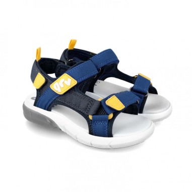 Sandale cu velcro pentru copii Garvalin, azul (Marime: 29)