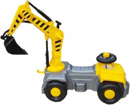 Camion pentru copii, cu excavator rotativ Pick Up, fara pedale, Galben, 75 x 36 x 80 cm - BJ PLASTIK produs de vanzare-poza- 1