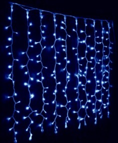 Instalatie de Craciun,  ploaie albastra, 384 leduri, 8X1M , 6036B