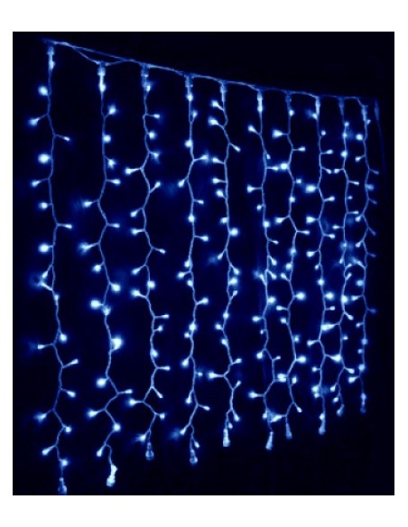 Instalatie de Craciun,  ploaie albastra, 384 leduri, 8X1M , 6036B