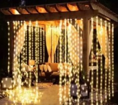 Instalatie de Craciun, ploaie albastru, 336 leduri, 8x1M,...