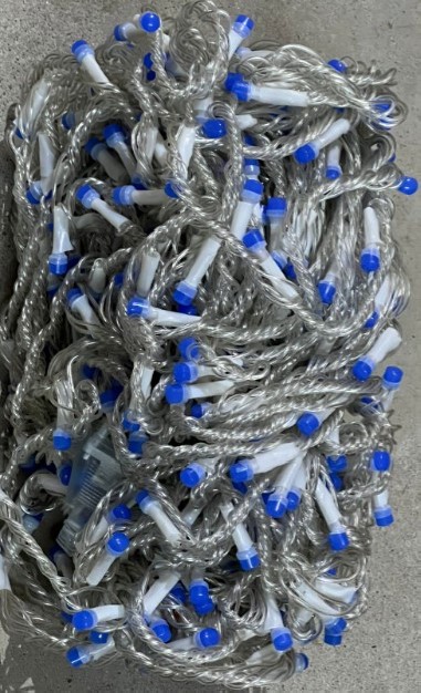 Instalatie de Craciun, ploaie albastru, 240...