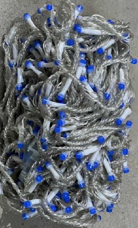 Instalatie de Craciun, ploaie albastru, 240 leduri, 5839B-360GRADE