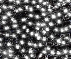 Instalatie de Craciun liniara, alb rece, 20 m, 200...