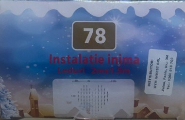 Instalatie de Craciun, INIMA 78 LED 2X1.5 M 5...