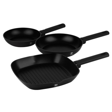 Set gatit 3 piese Black matt Collection, Berlinger Haus, BH/8196