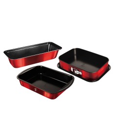 Set 3 tavi metalice BH 7632, Burgundy Collection,...