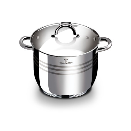 Oala inox cu capac, BL 1012 A, 28 cm,  12.5 litri, Gourmet Line, Blaumann