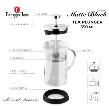 Infuzor pentru ceai sau cafea, Black Silver...