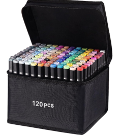 Set 120 Markere Duble, Flippy, Baza de Alcool,129298,...