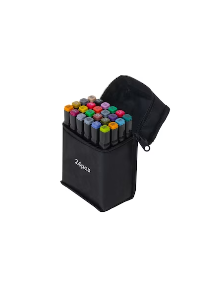 Set 24 Markere Duble, Flippy, Baza de Alcool,129291, Culori Diverse