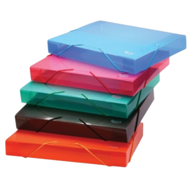 Mapa A4 din plastic cu elastic  si burduf,...