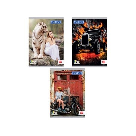 Caiet A4 100 file, mate si romana, NEBO, diverse modele