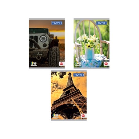 Caiet A4 100 file, mate si romana, NEBO, diverse modele