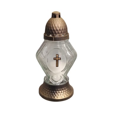 Candela din sticla cu capac, timp ardere 25H,...