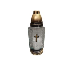 Candela din sticla cu capac, timp ardere 15-18 H, 9x21...