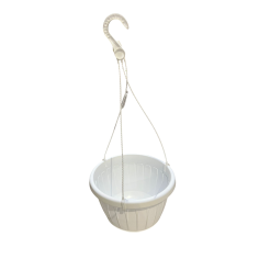 Ghiveci suspendat STELLA 260 – alb, 5.22 L