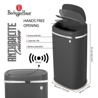 Cos gunoi cu senzor 58 litri, BH 9525,...