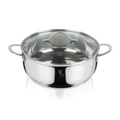 Cratita inox cu capac 24 cm, 3.2 litri, BH 6589, Silver...