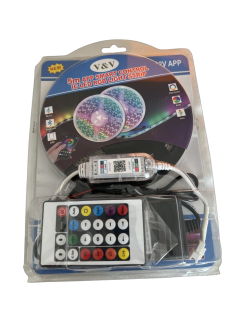 Bandă LED, 5 m,9620RGB, Multicolor, Smart Control și...