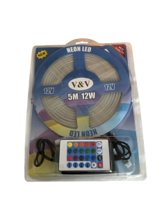 Bandă LED Neon, 9626RGB, 12 culori, Multicolor, Bluetooth...