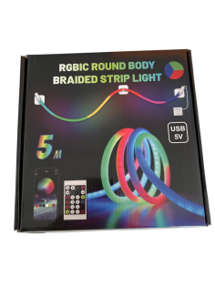 Instalație LED, Frânghie, 9633RGB, 5 m, Multicolor, cu...