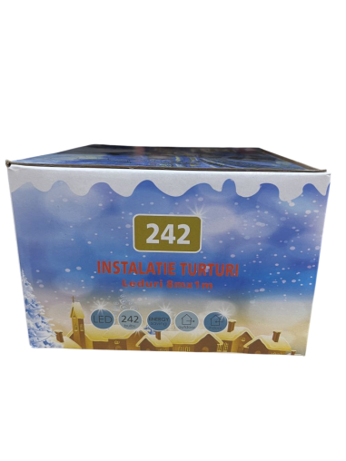 Instalatie de Craciun cu turturi, 242 leduri, 8...